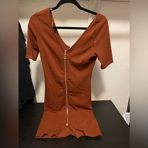 Women’s iris Bodycon burnt orange Dress